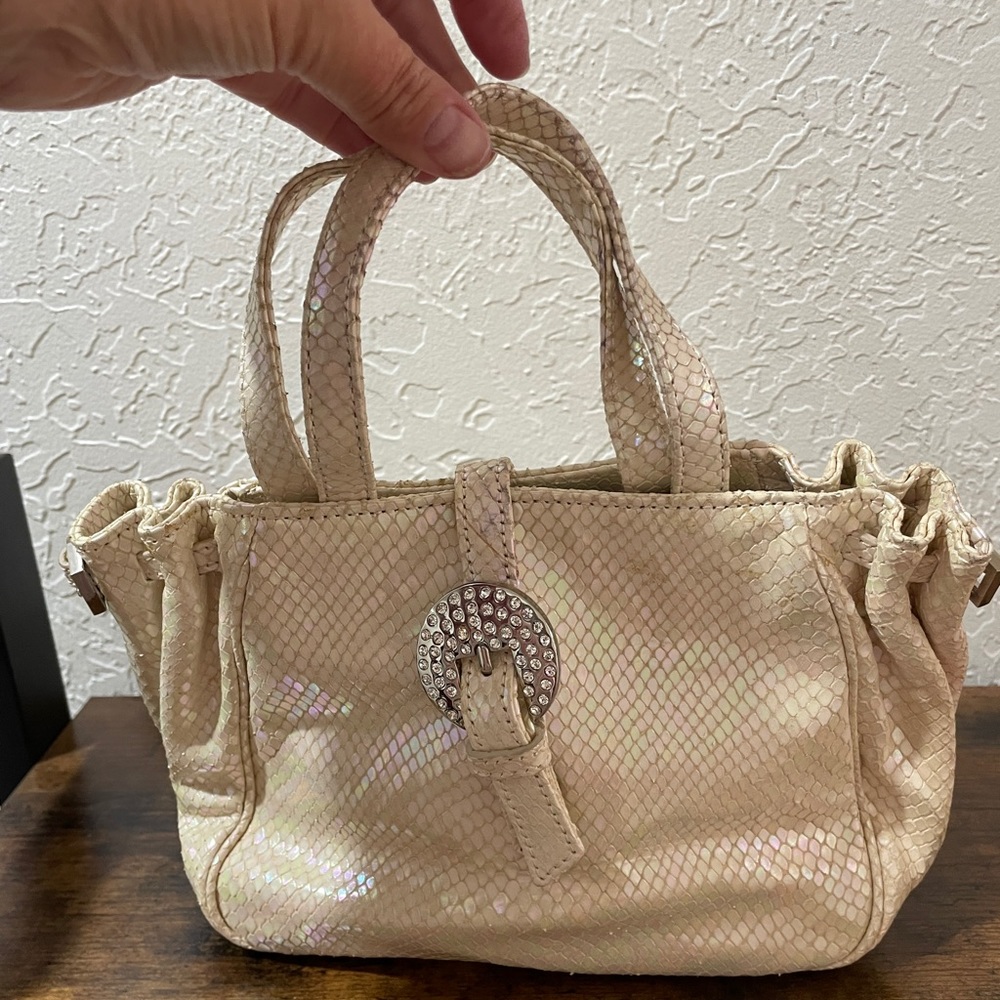 Donald J. Pliner Iridescent Pearl Mini Satchel